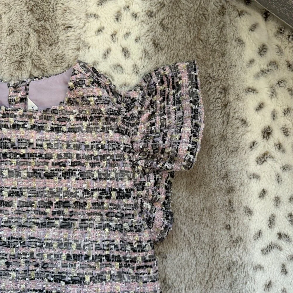Janie and Jack purple sparkly tweed dress girls 3T formal event holiday party